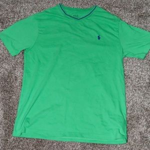 Green polo shirt